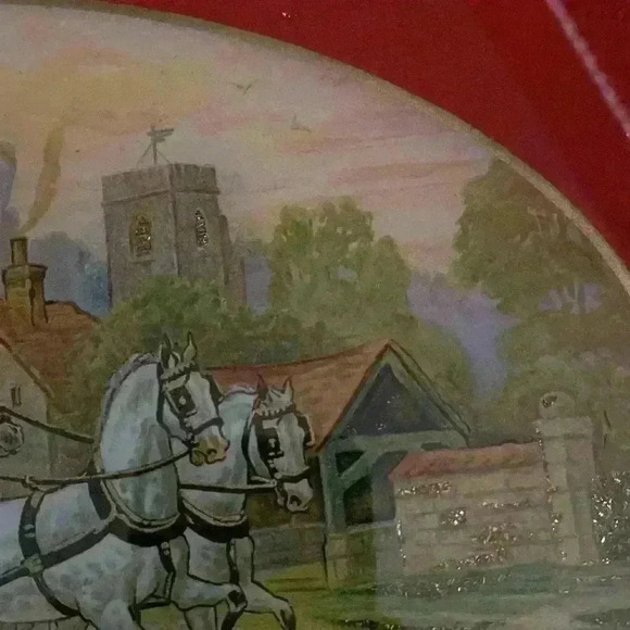 Vintage Rusch foil art serving tray  bakelite handles - Picture 16 of 16